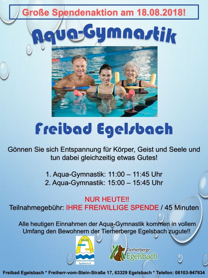 Aqua Gymnastik Spenden Plakat2